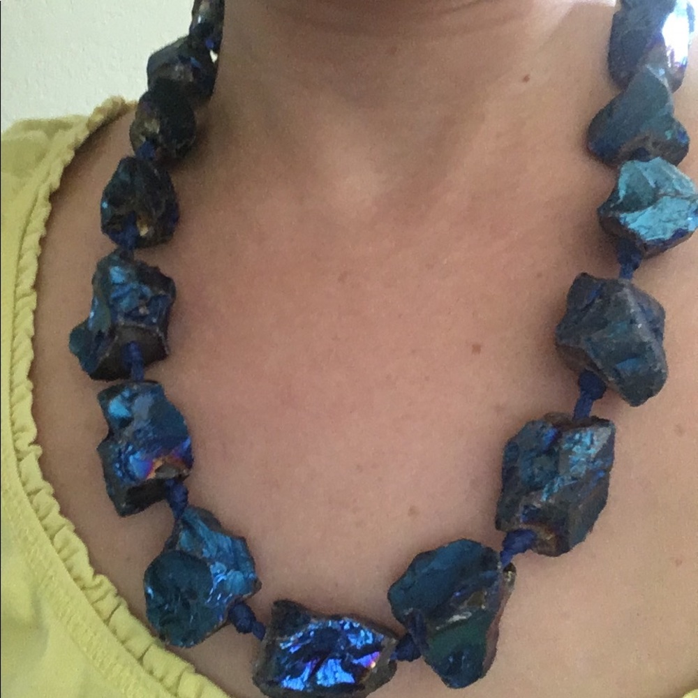 Hand made Chrystal stones , blue , new